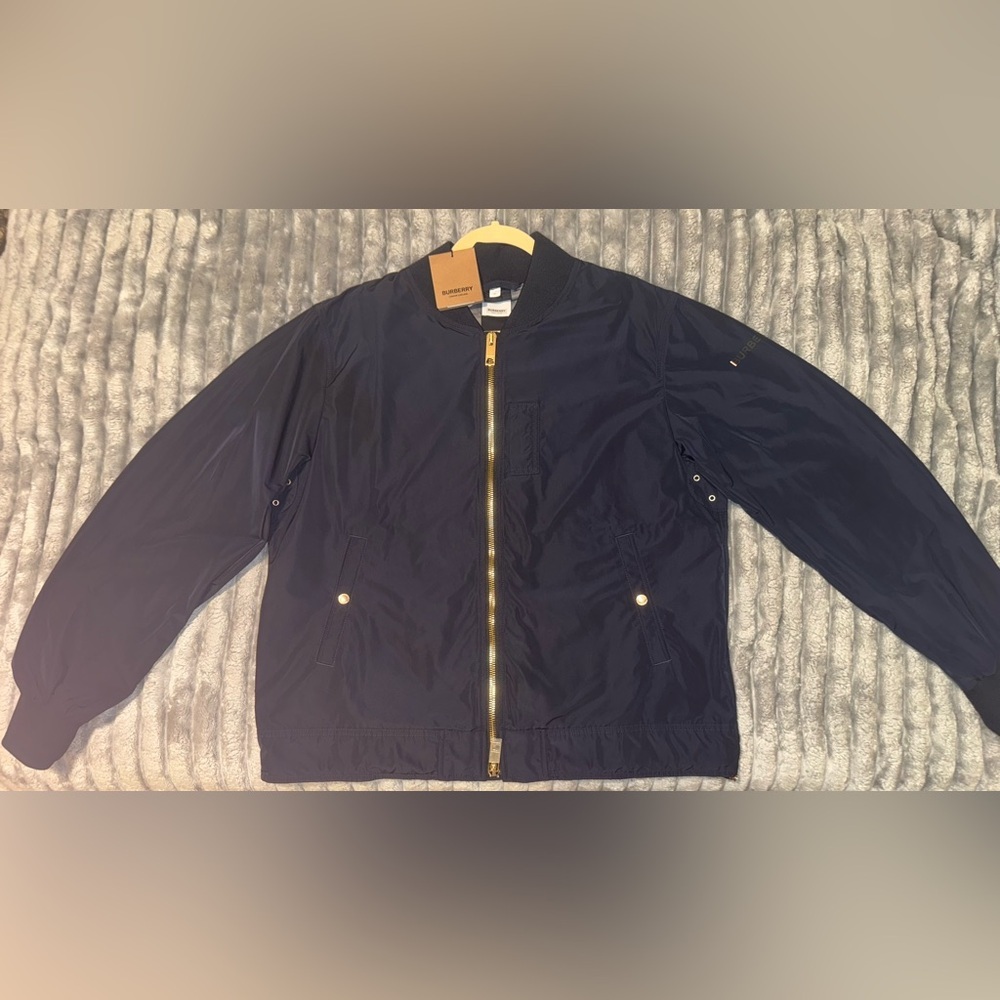 BURBERRY 
Blue Shell Bomber Jacket
Women’s Size XXL - Picture 10 of 14